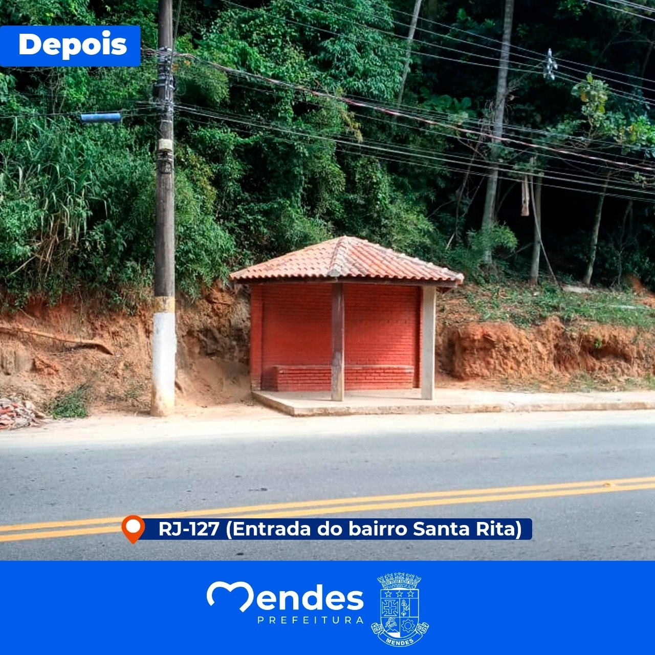 Mais um ponto de ônibus reformado! - Prefeitura Municipal de Mendes