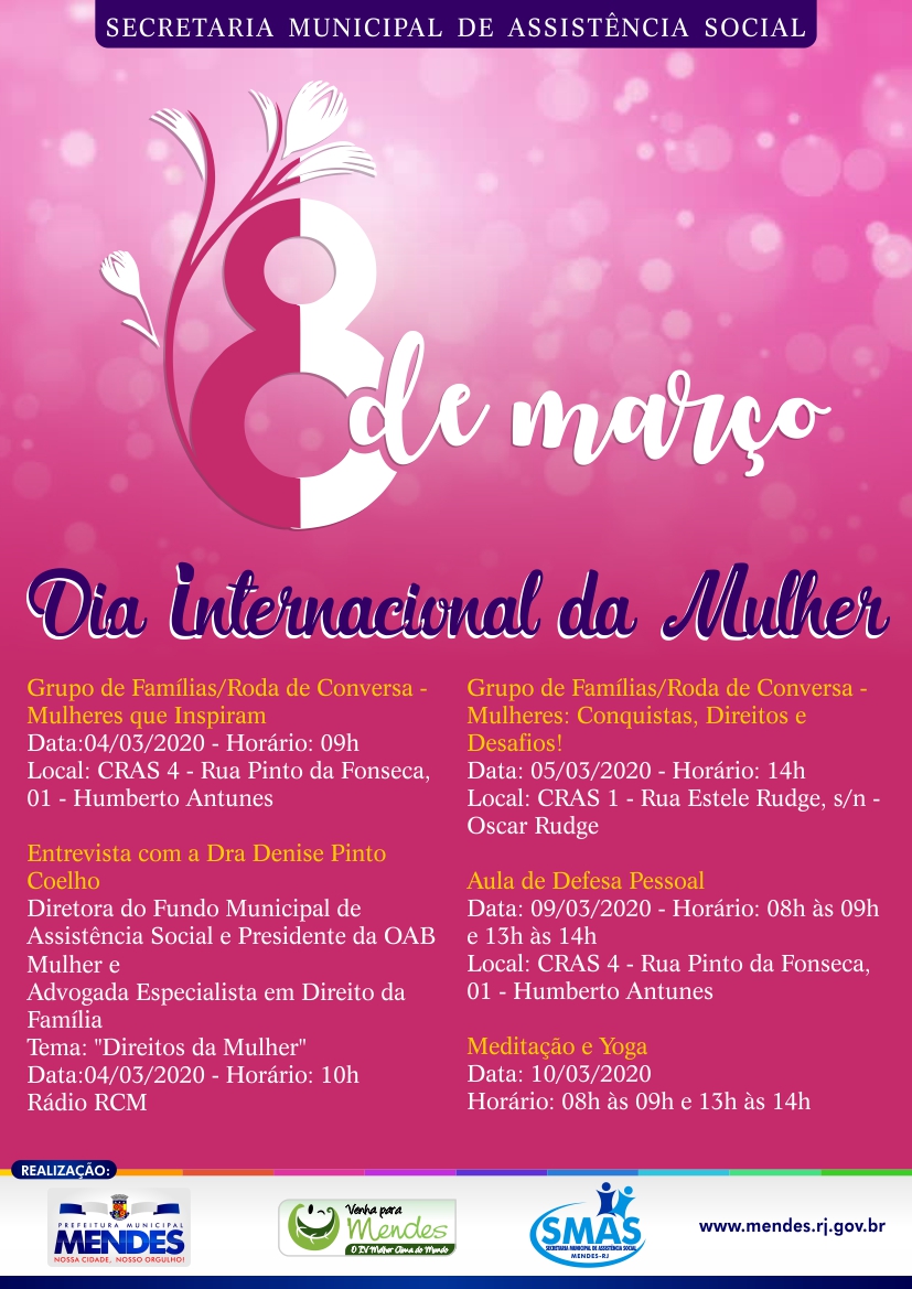 8 de Março • Dia Internacional da Mulher – Prefeitura Municipal de Serrinha